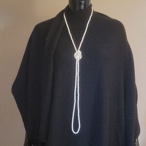 Faux Pearl Necklace 60" long